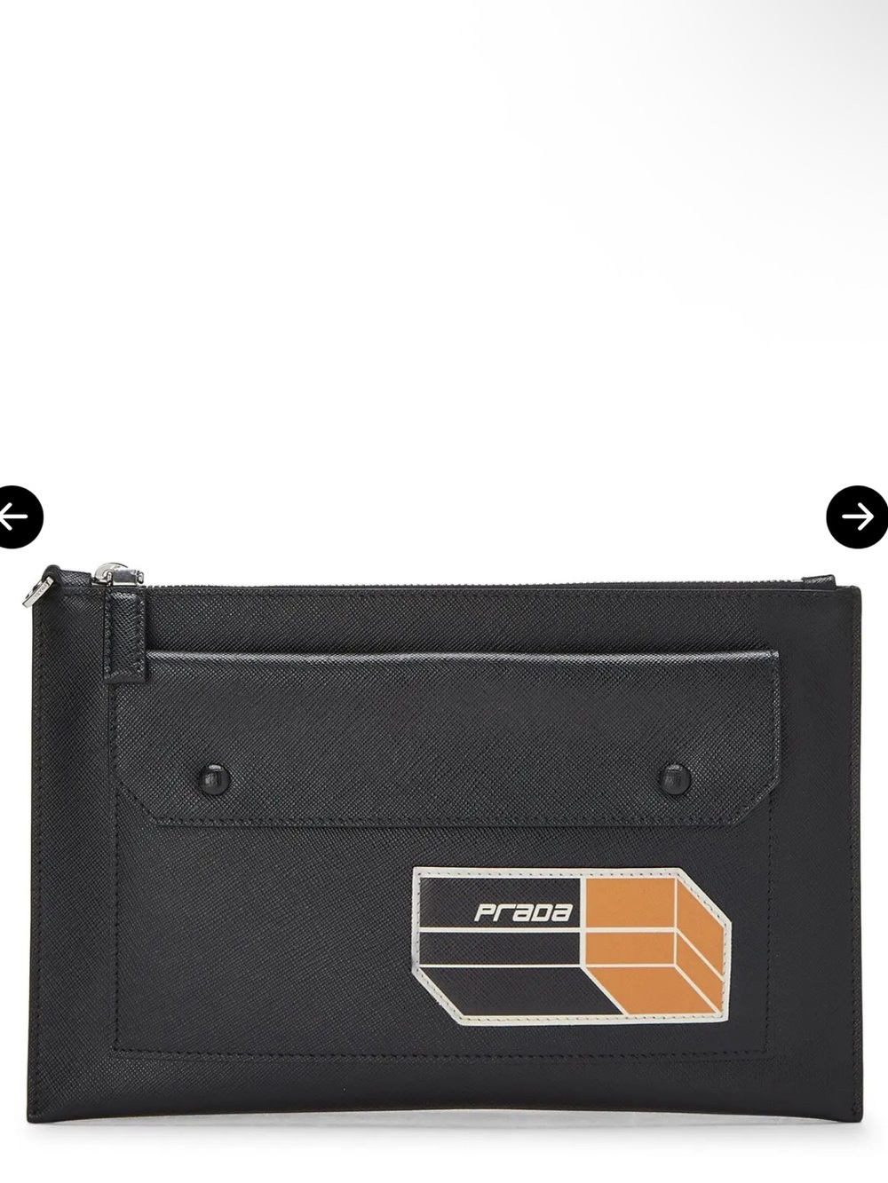 PRADA Saffiano Leather Clutch with Box; EUC - Picture 4 of 16